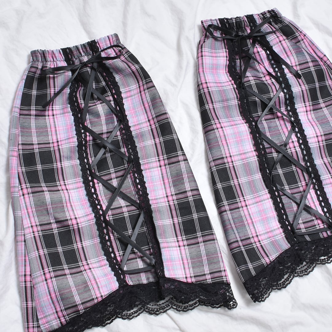 2/23新着】チェックレースアップレッグウォーマー | VOLCAN&APHRODITE