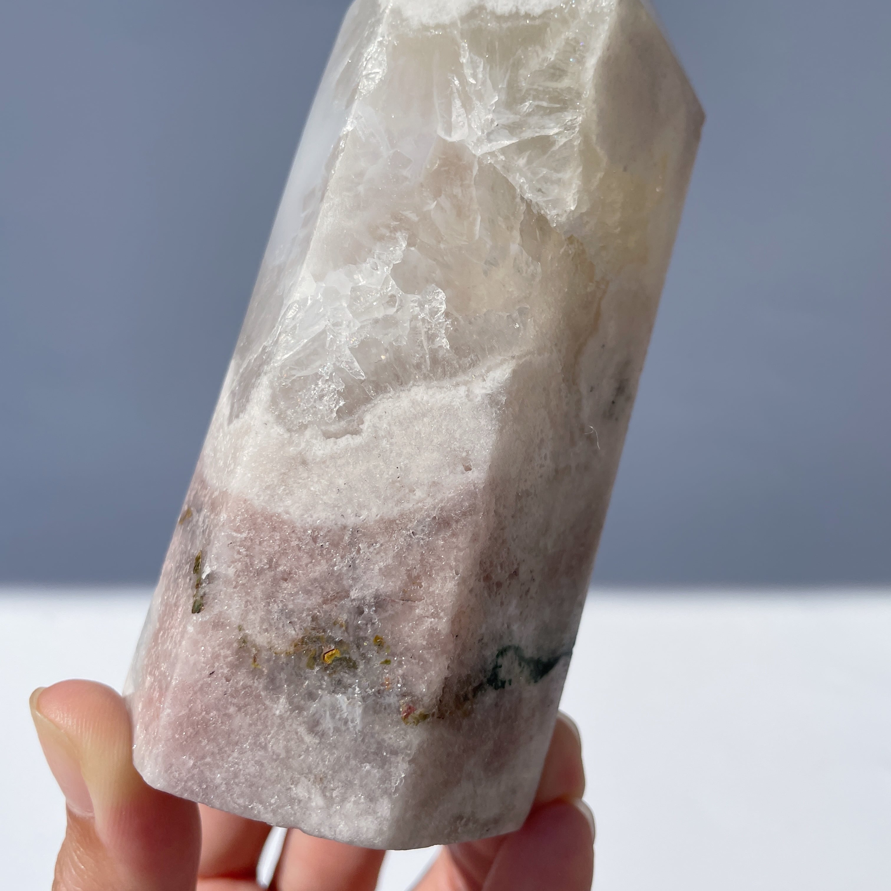 ピンクアメジスト×アゲート タワー23◇ Pink Amethyst Tower ◇天然石