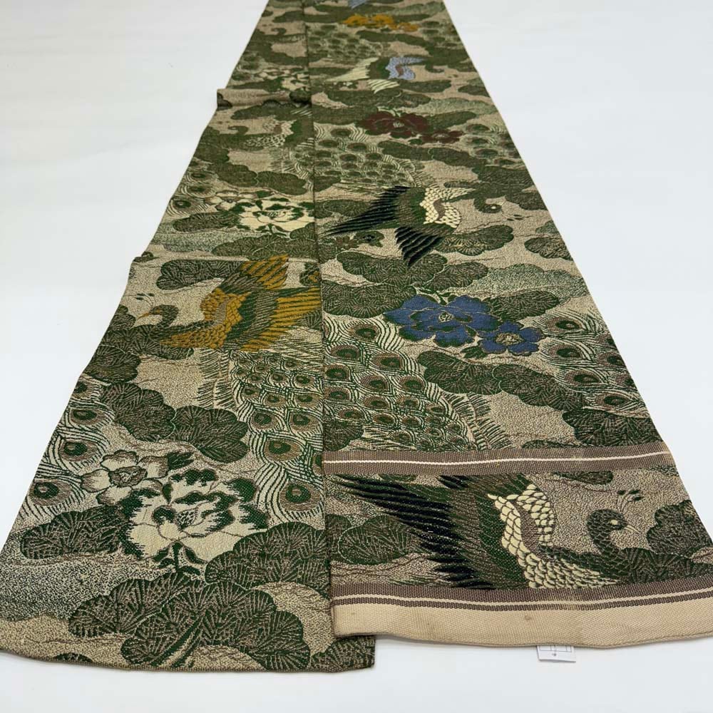 丸帯 アンティーク ヴィンテージ 全通 金帯 382cm 花嫁衣装 貸衣装 中古 リサイクル 結婚式 婚礼 着付け 舞台 きもの 着物 5123