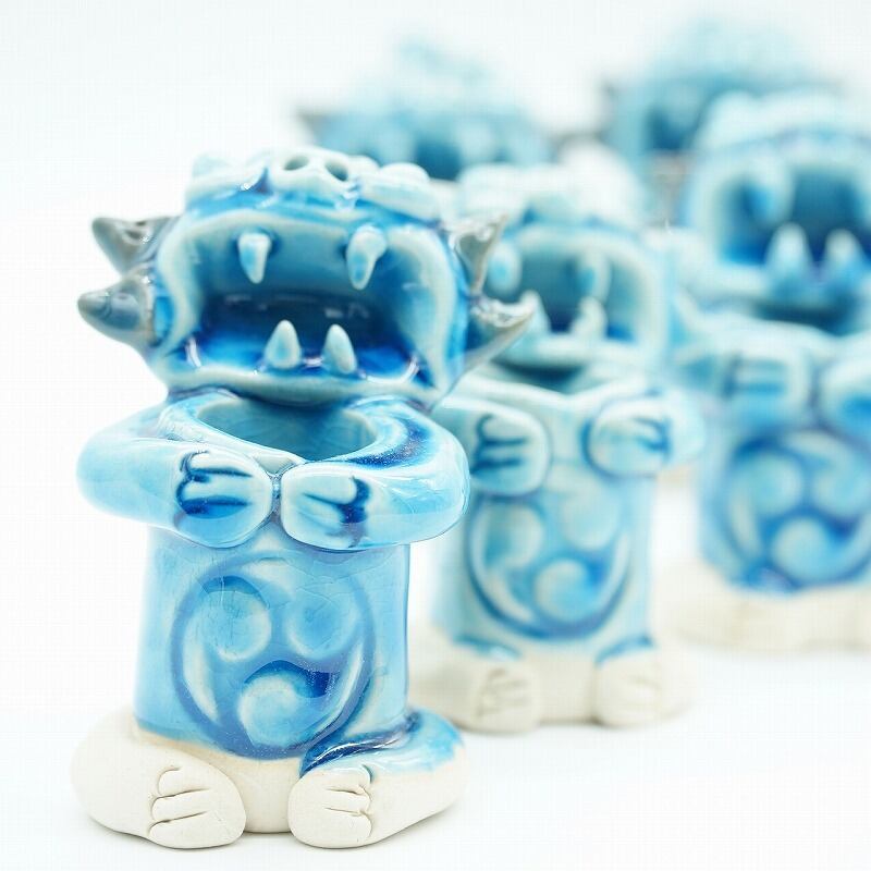 シーサーようじ立て 【玉城焼】 | 沖縄の工芸品 うぃーりきさん