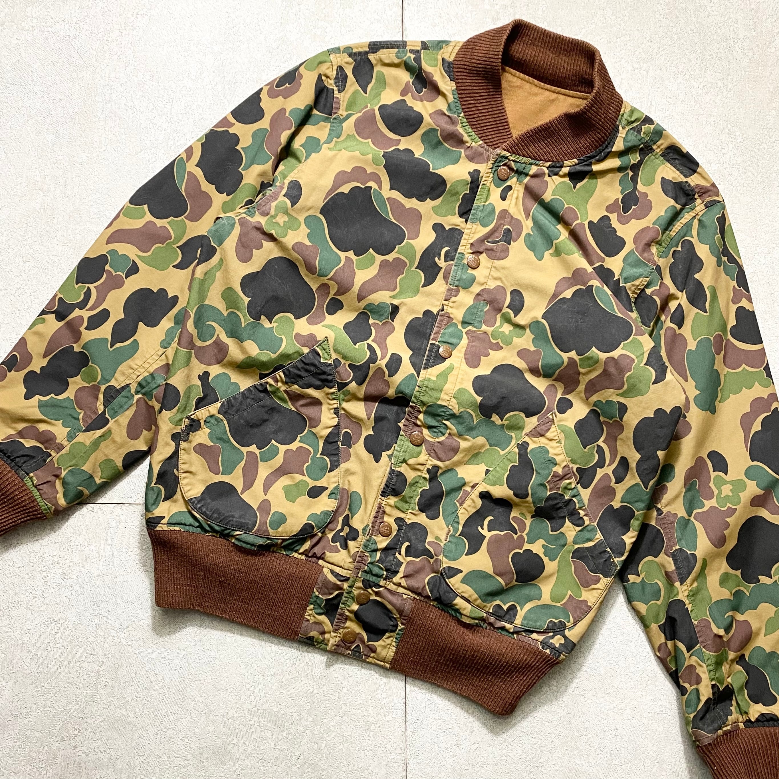 RRL brown duck × camouflage nylon reversible blouson | NOIR ONLINE
