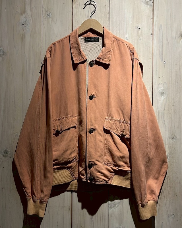 【a.k.a.C.a.k.a vintage】80's “Francesco Smalto” Salmon Pink Loose Blouson