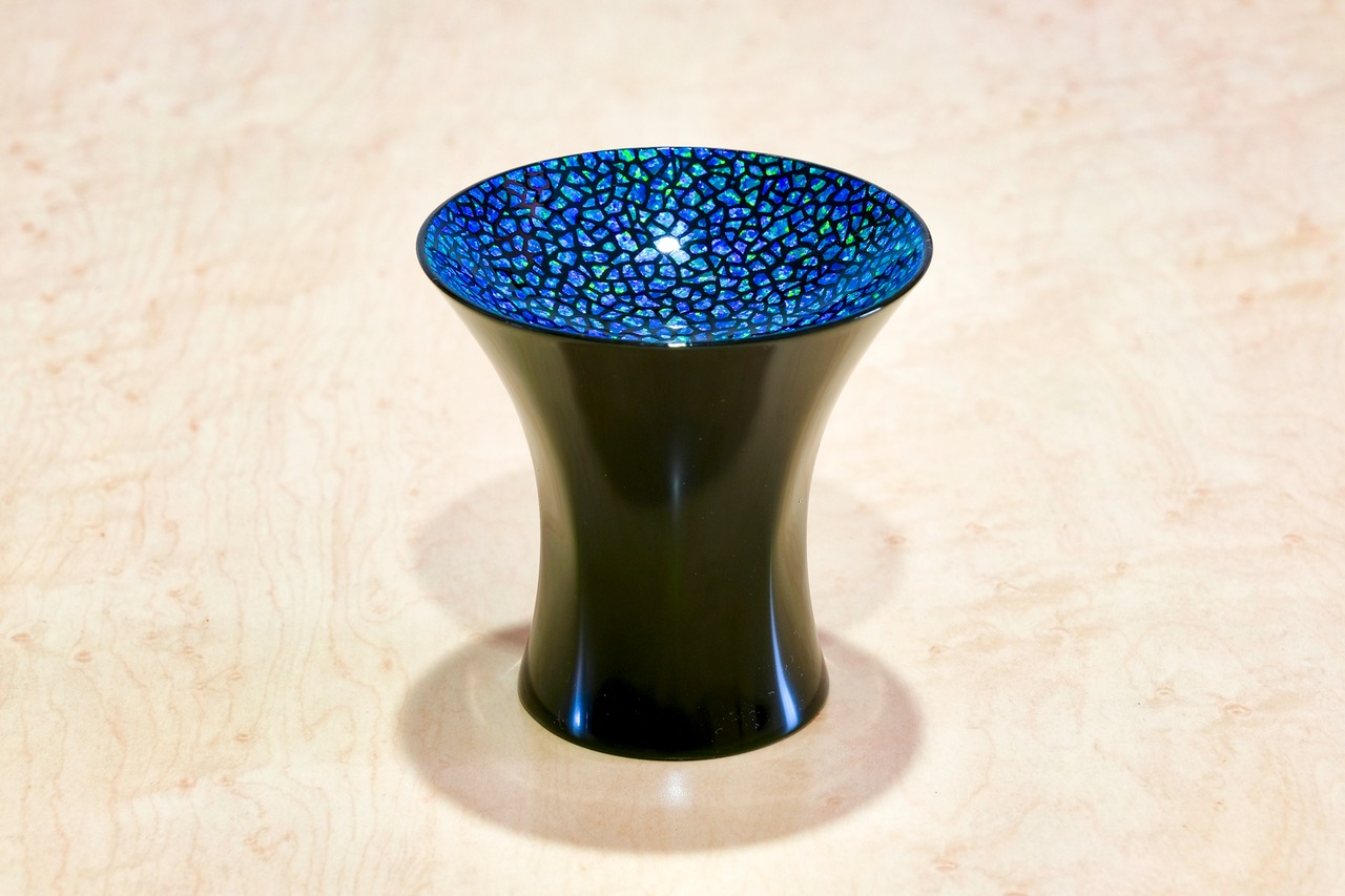 彩輝光酒器NO6「⻘緑:blue green」