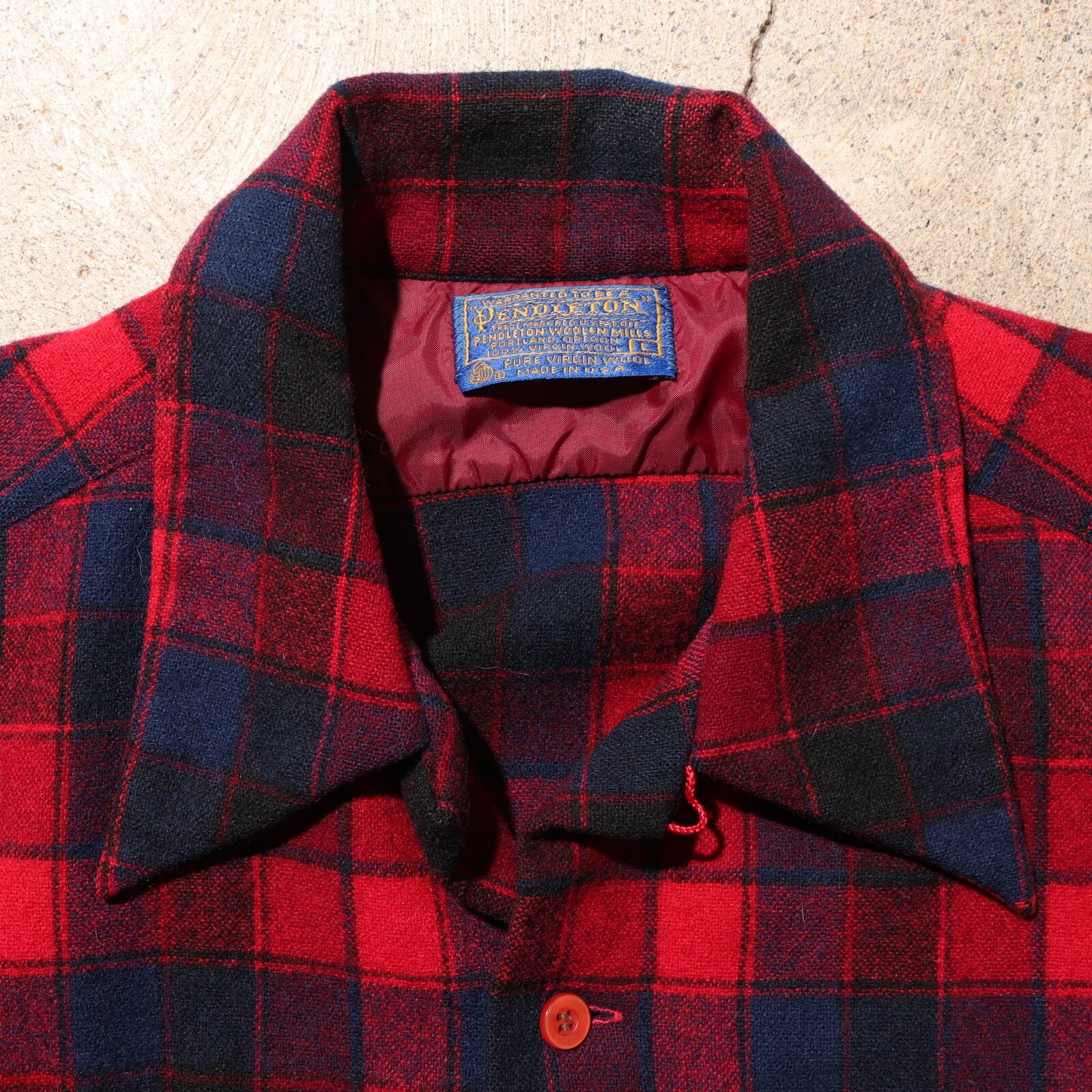極美品 L 70s Pendleton ボードシャツ ペンドルトン チェック 赤 | ENCOUNT 