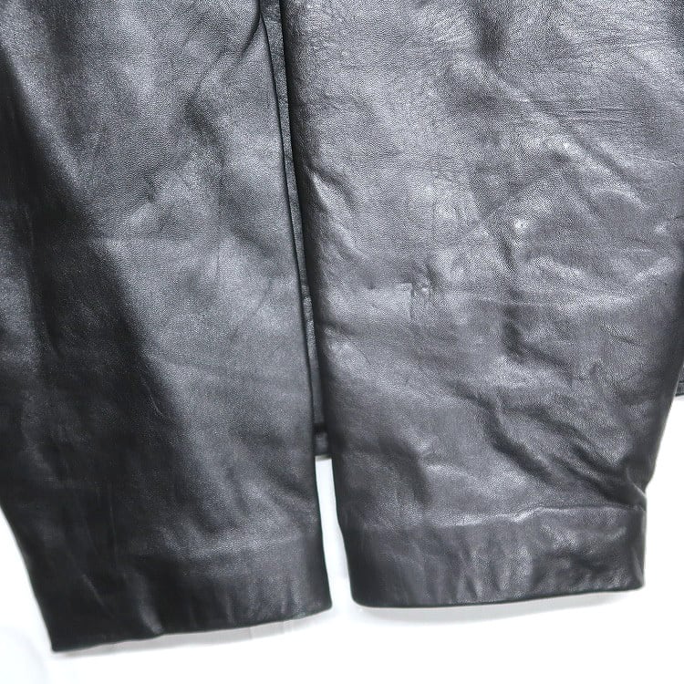 古着 JOHN ASHFORD 本革 レザー ジャケット ブルゾン ブラック 表記：L