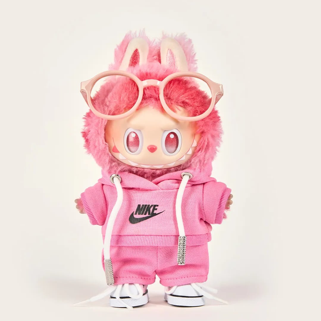 可愛すぎる!labubu ラブブ17cm 春限定♡ 桜ピンク トラックスーツ フルセット シューズ付き オールピンク めちゃかわ 推し活グッズ