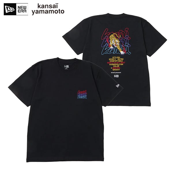 NEW ERA ニューエラ 14858847 半袖 コットン Tシャツ kansai yamamoto 虎 ブラック