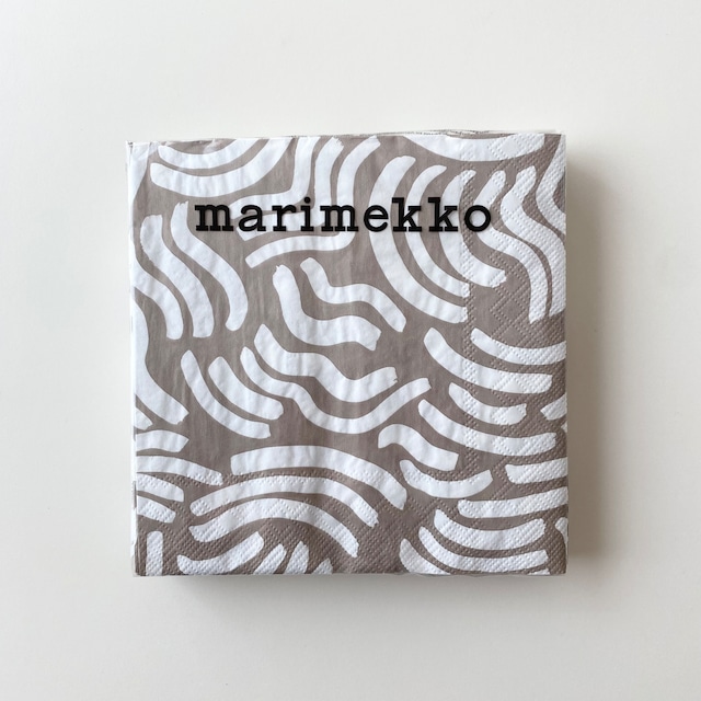 2023春夏【marimekko】ランチサイズ ペーパーナプキン HYRAILY ライトブラウン 20枚入り