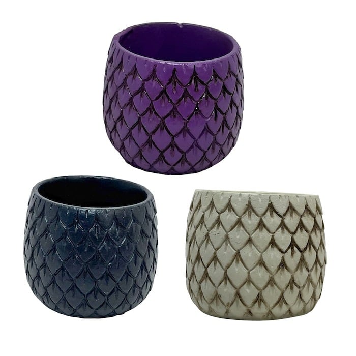 ミニミニレジンポット 植木鉢 hw402s ハロウィンオウル 紫 黒 白