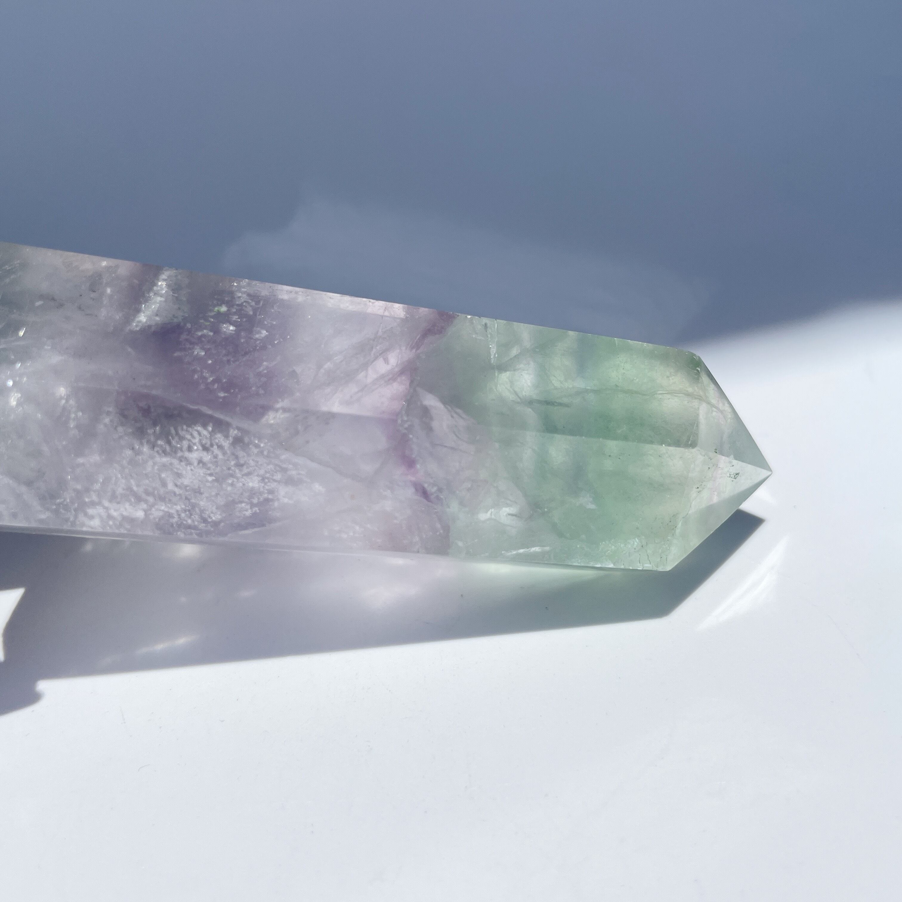 バイカラーフローライト タワー型96◇Fluorite◇天然石・鉱物