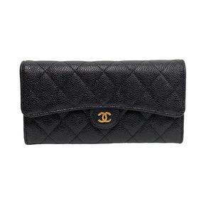 CHANEL シャネル キャビアスキン 長財布 ブラック 7828-202207