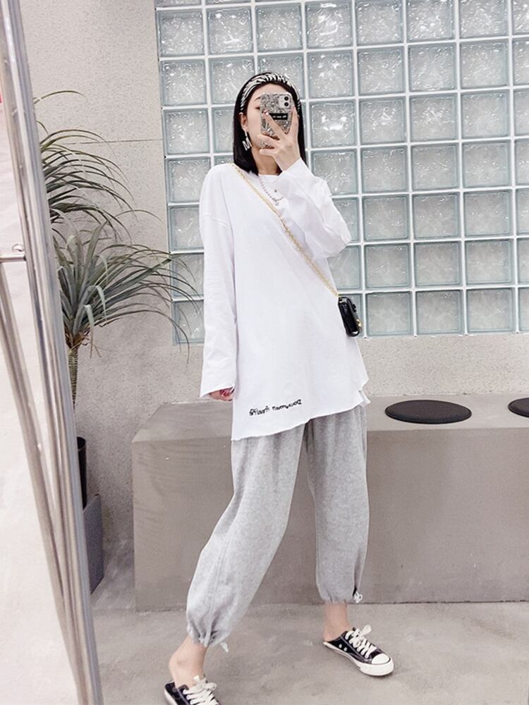 Tシャツ シャツ ルーズジャケット ギャザー ロング 大きめサイズ ミックスインファッション56840940425