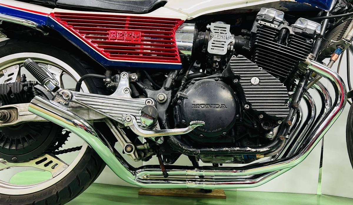 CBX400F 猪武者ブレット管 第二章 耐熱 ブラック サイレンサーセット 