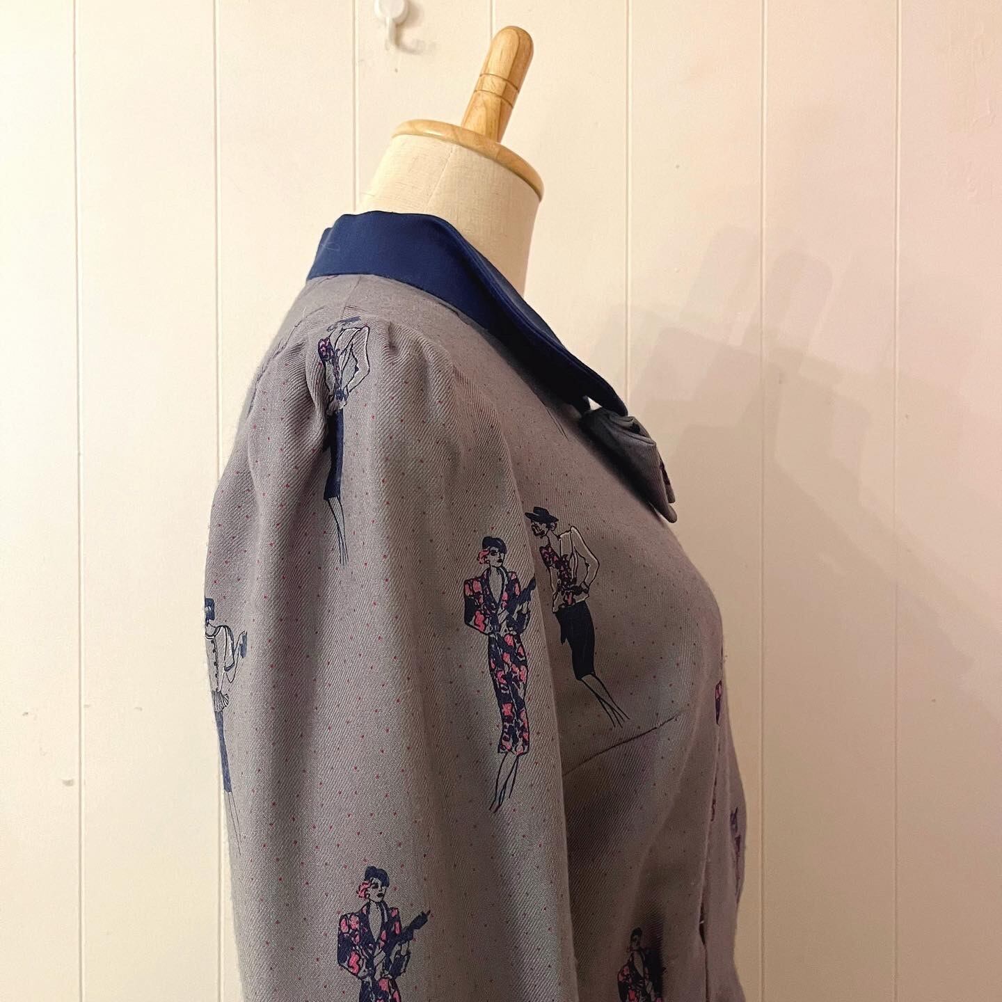 lady pink dot navy cuffs one-piece