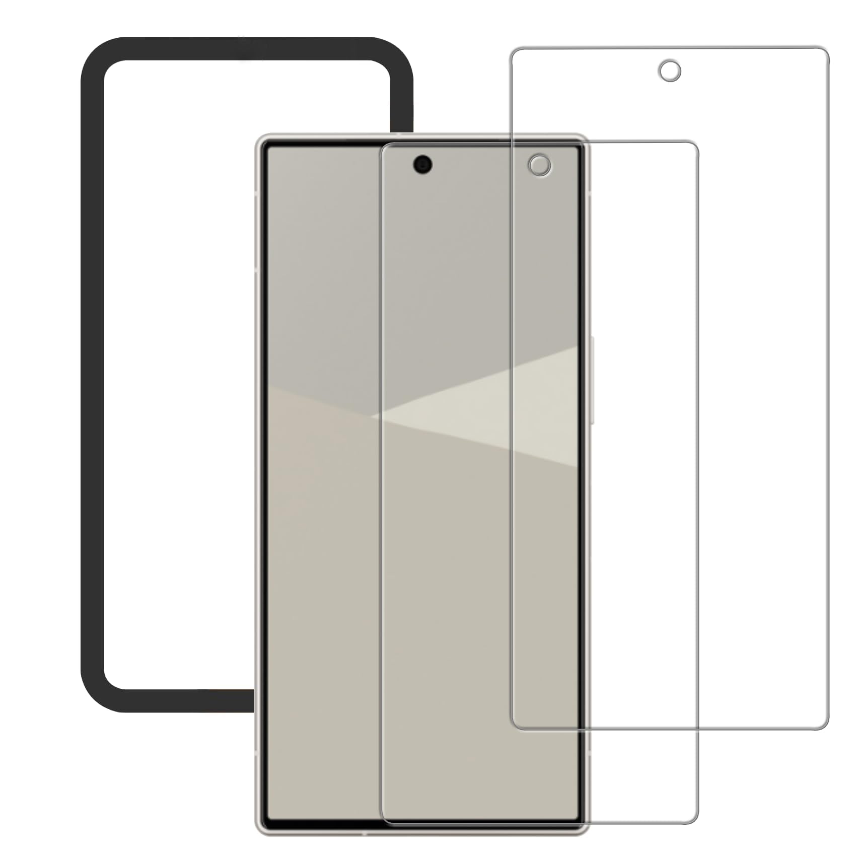 AQUOS R10 SH-51F / R9 用 ガラスフィルム ガイド枠付き 2枚セット SMPURF