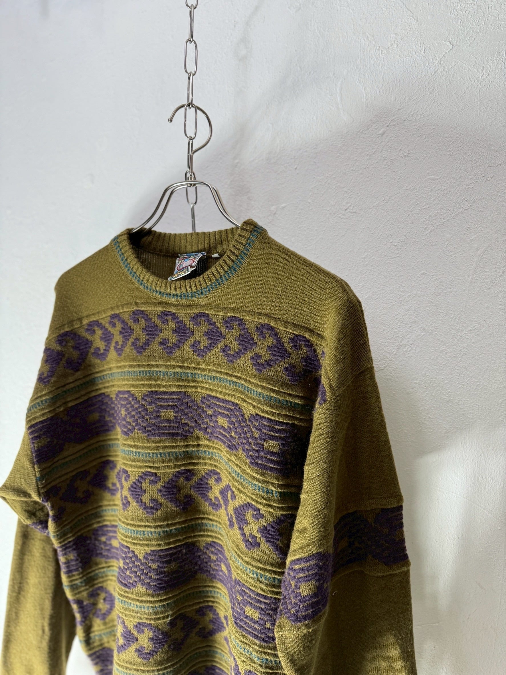90’s Eur Jacquard Art Knit