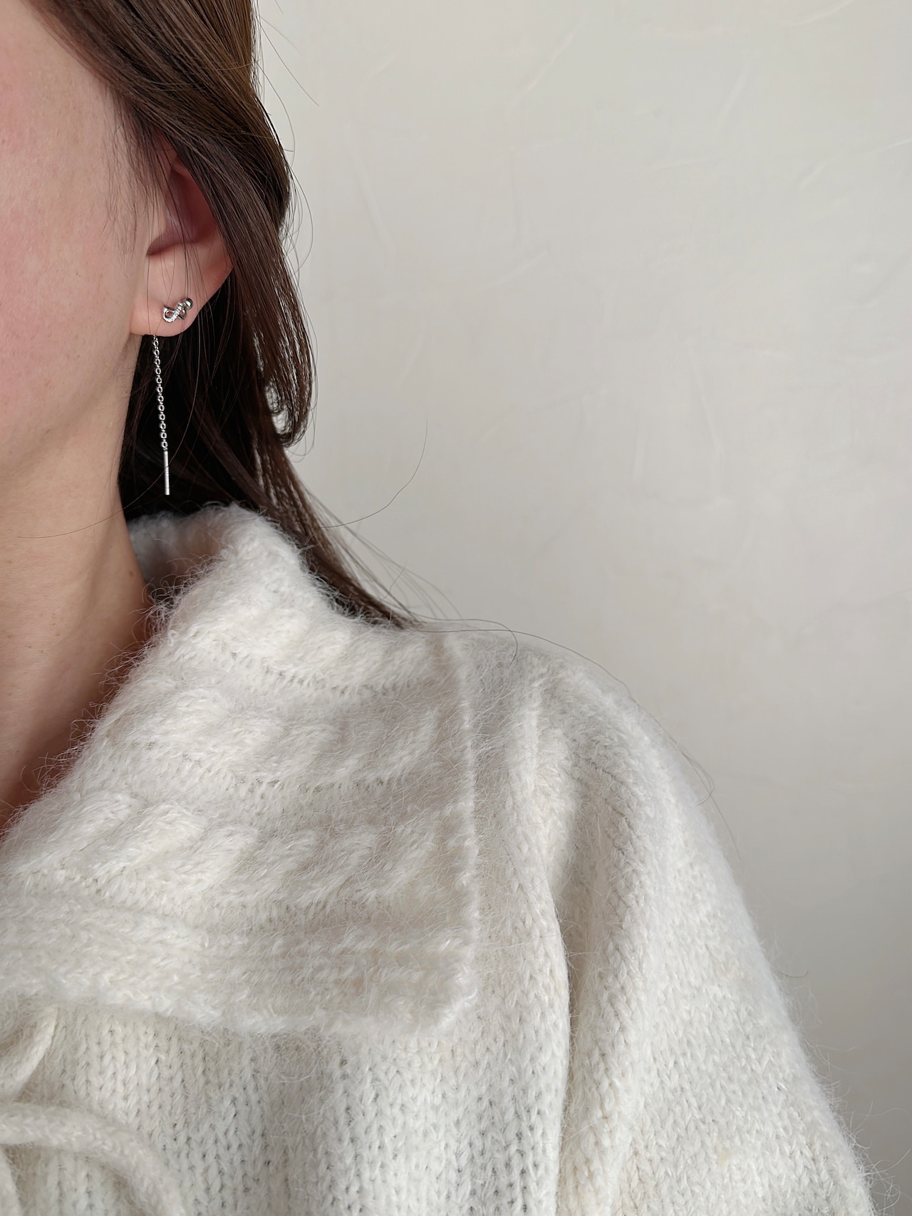 S925 エタニティチェーンピアス