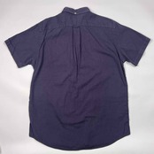 90s Ralph Lauren ラルフローレン ハーフボタン BD ボタンダウン ピケ 半袖シャツ M/くすみパープル系 メンズ ビンテージ