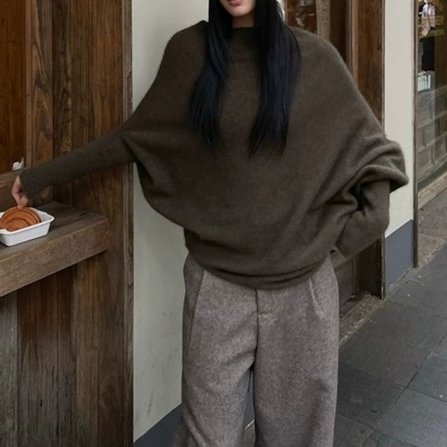 ボリュームスリーブ ゆったり ニット　◆２col　YH9995