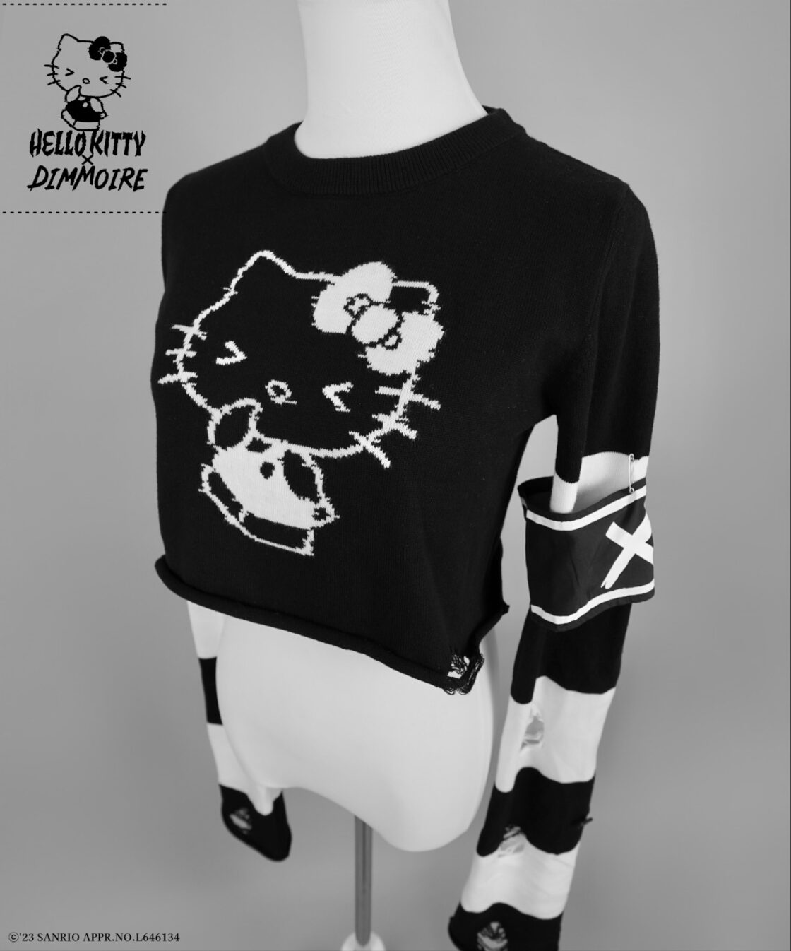 HELLO KITTY×DimMoire】しましまダメージニット | Pay ID
