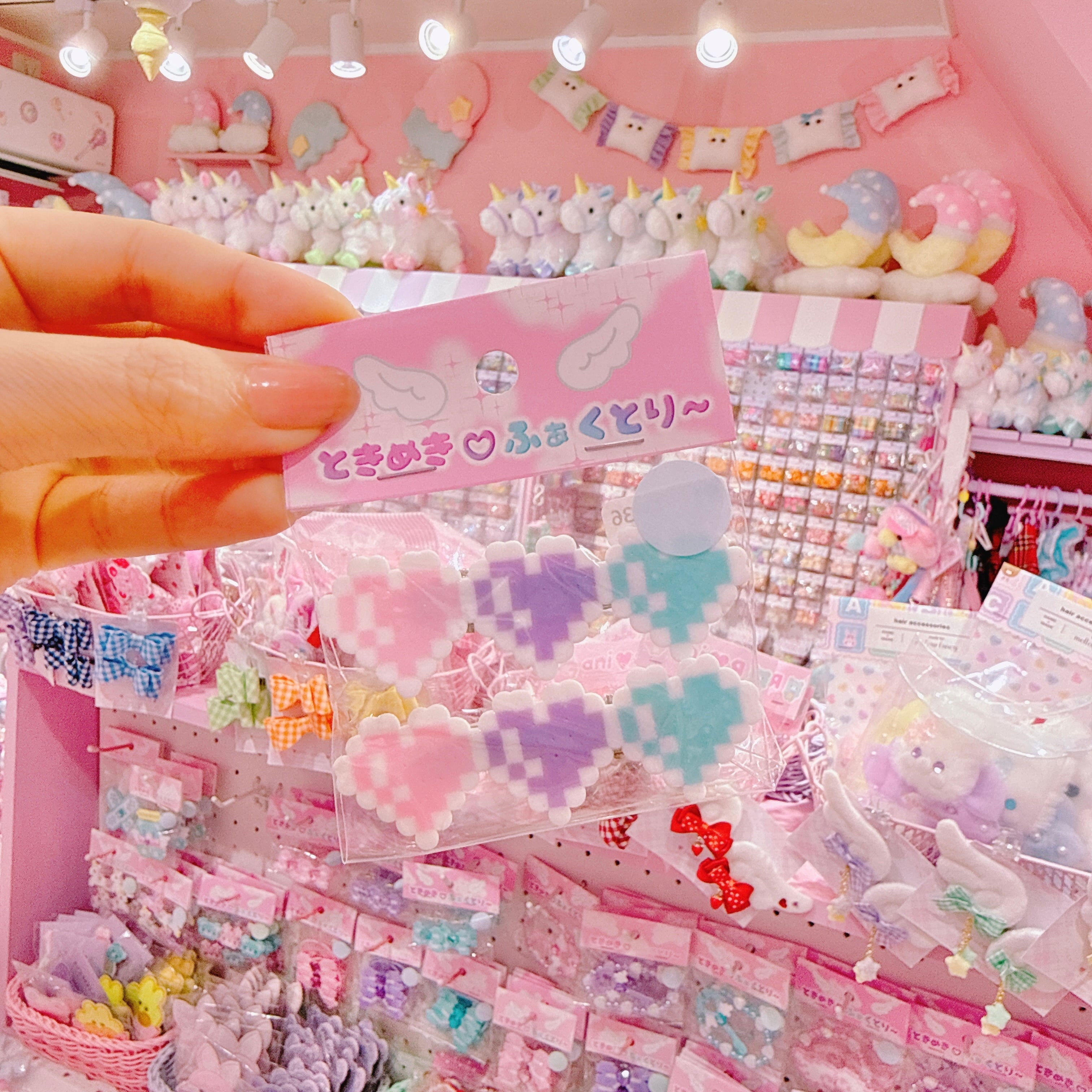 【R1】11-36 3連ハートツインヘアクリップ