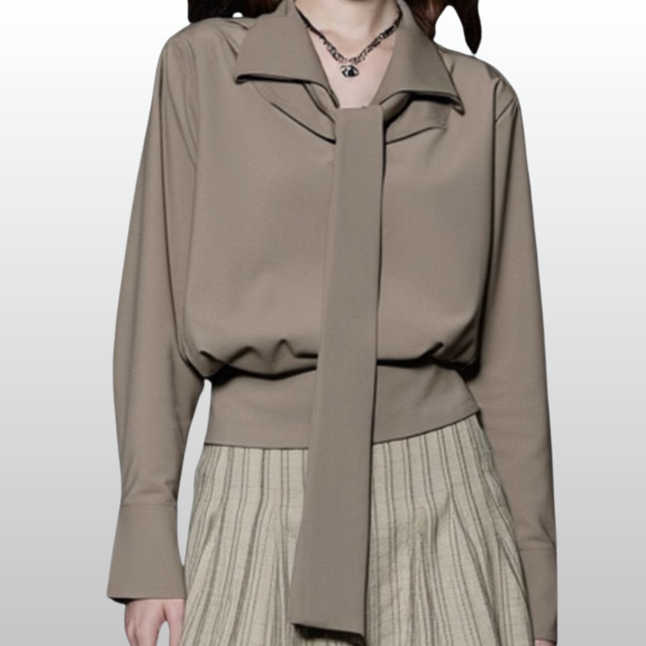 エレガントボウタイブラウス