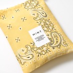 MINT ヴィンテージバンダナ 巾着ポーチ イエロー Lサイズ