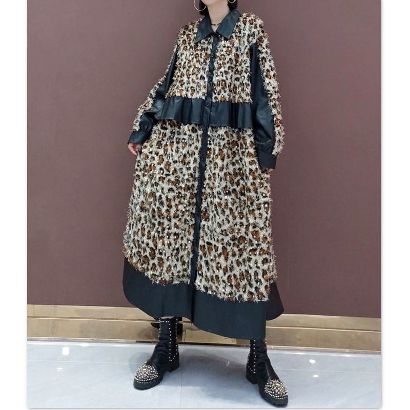 ヒョウ柄ワンピース 1 566 Show Case ヒョウ柄ワンピース 1 566 Show Case