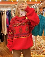 UNITED COLORS OF BENETTON L/S ジャガード　プルオーバー　セーター