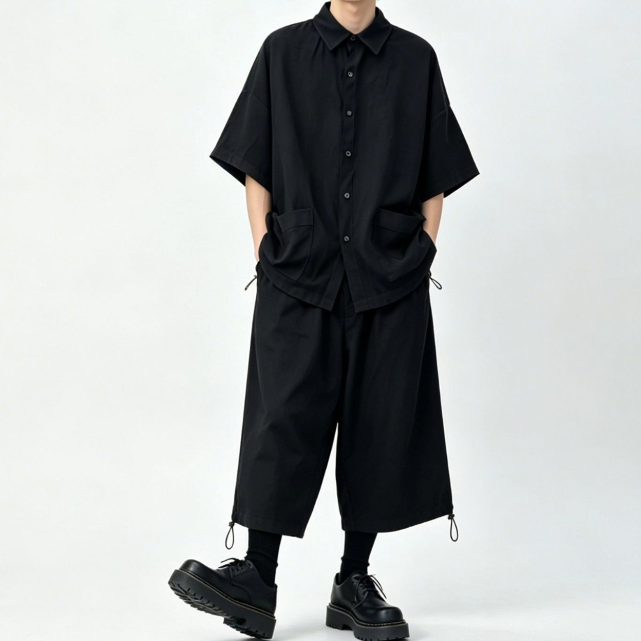 Side Gathered Loose Shirt TB2392・画像6