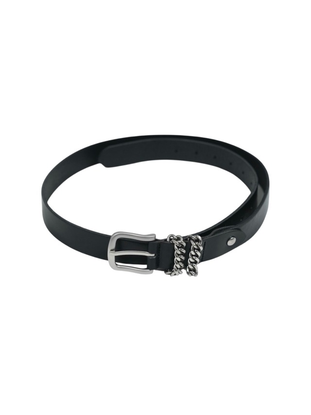 【ALUDE】twisted chain buckle belt