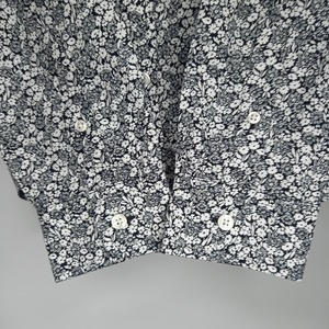 エルエルビーン　防シワ　L/Sシャツ　長袖　花柄　総柄　黒　M