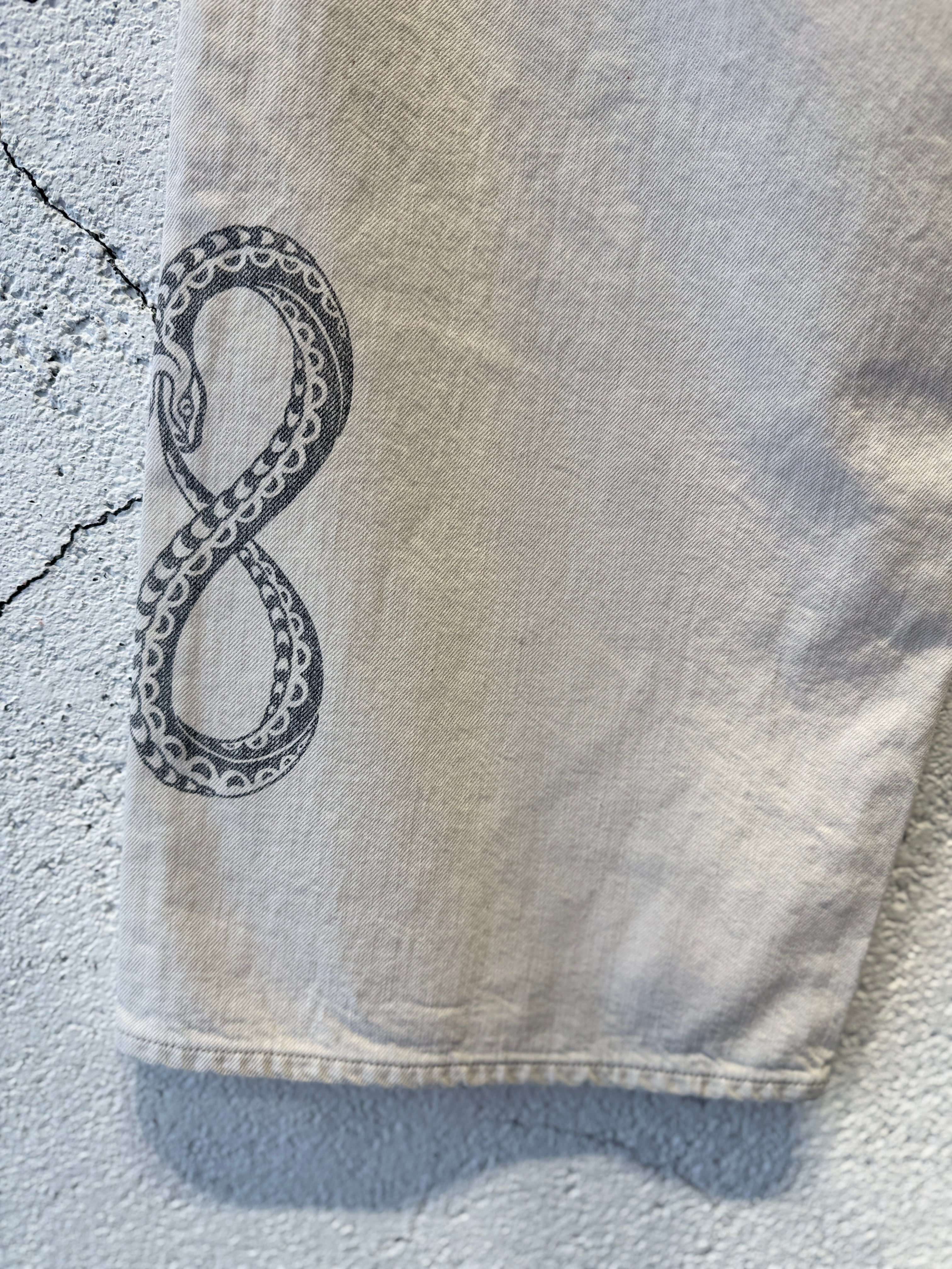 SUGARHILL / TATTOO FLASH PRINT MODERN DENIM WIDE CUT / ECRU | ふぁいん