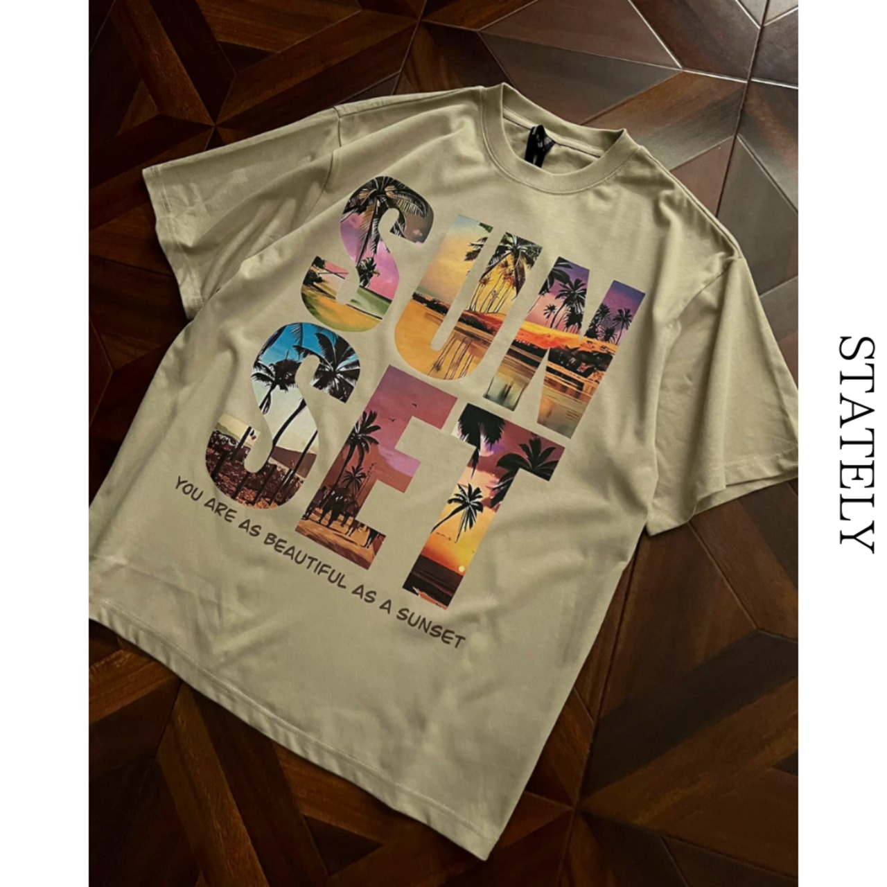 Sunset Graphic オーバーサイズTee/2color_T234・画像3