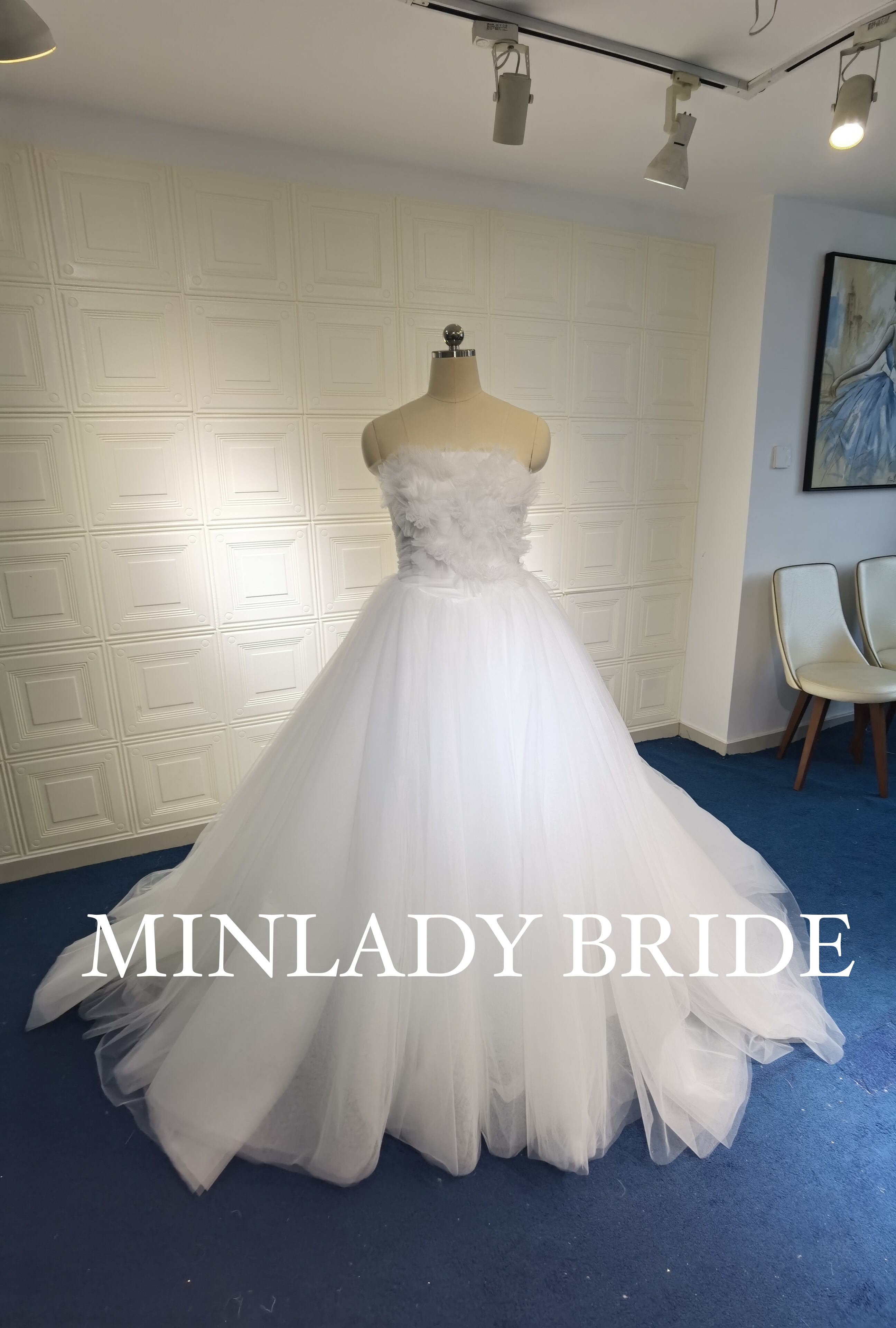 韓国風 チュール ウェディングドレス | MINLADY BRIDE