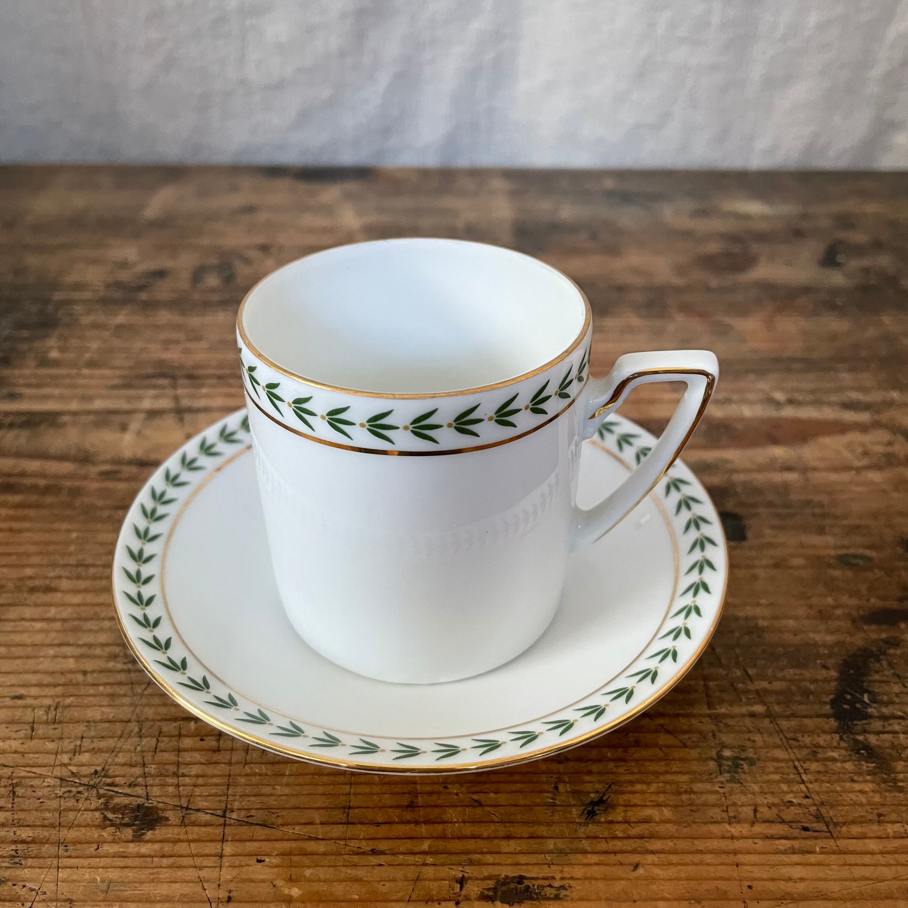 葉っぱ模様のカップ&ソーサー | tsuitachi craft&brocante