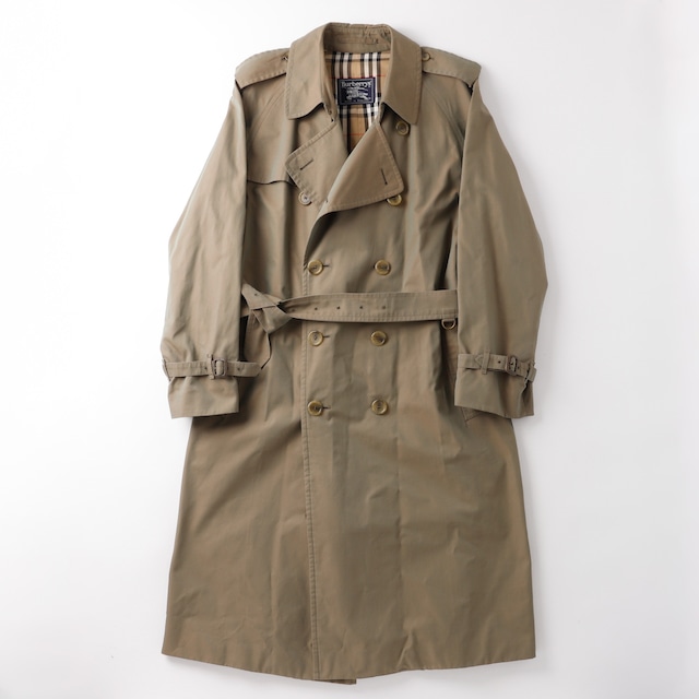 【極美品】90s special vintage Burberry raglan coat trench coat spacial cotton big size mint condition made in England／ 90年代 ヴィンテージ バーバリー ラグランコート トレンチコート 玉虫カーキ サイズ54  ビッグサイズ コットン素材 ミントコンディション イングランド製