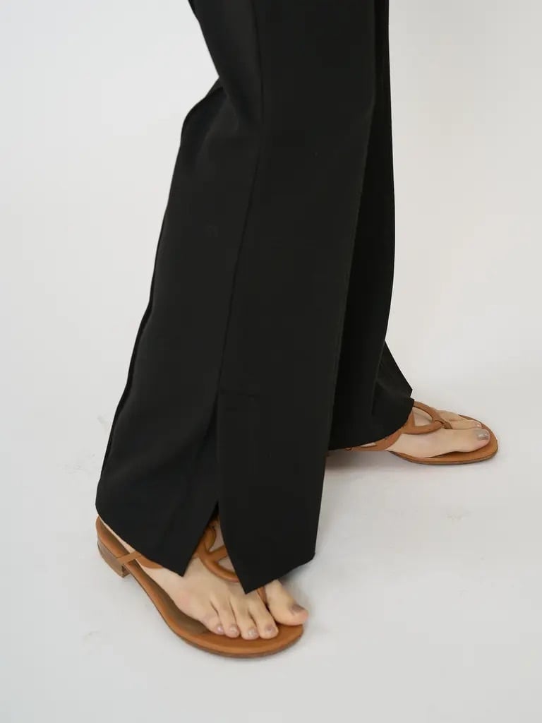 【CHIGNON】ソフトリブフレアパンツ　3861-069GL