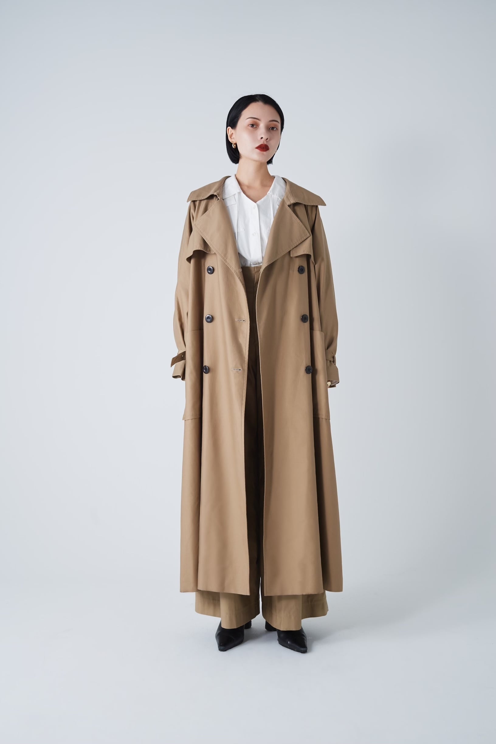 DRESS TRENCH COAT (BEIGE) | SR