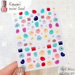 【 ネイル シール 】 液体ちゃん スライム 透明 スケルトン カラフル 顔 ポップ かわいい 3D 立体 ぷっくり エンボス 簡単貼るだけ ネイルパーツ ネイルアート ジェルネイル 生活 自然 可愛い 美容 手 爪 デート 女 男 手紙 便箋 スタンプ  ステッカー おしゃれ ラッピング プレゼント カード シール交換 シール帳