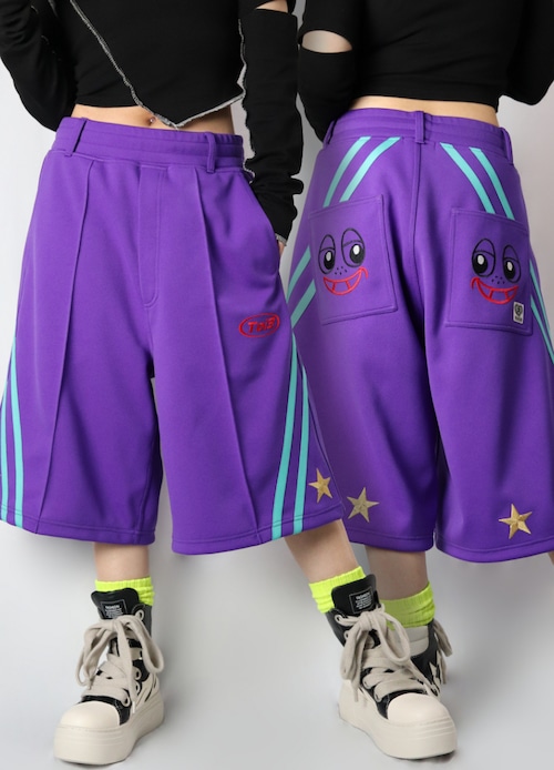2LINE★SMILE BACK half pants（ツーライン★スマイルバックハーフパンツ）【Purple】