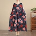【新品】春夏 レトロ 花柄ワンピース ロングシャツ 長袖 Aライン