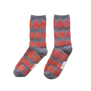 Olya Fluffy Socks Shapes DGY オリヤ 靴下 ソックス