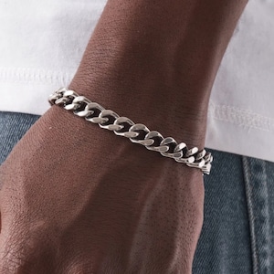 Miami Chain Link Bracelet 【7mm/SILVER】