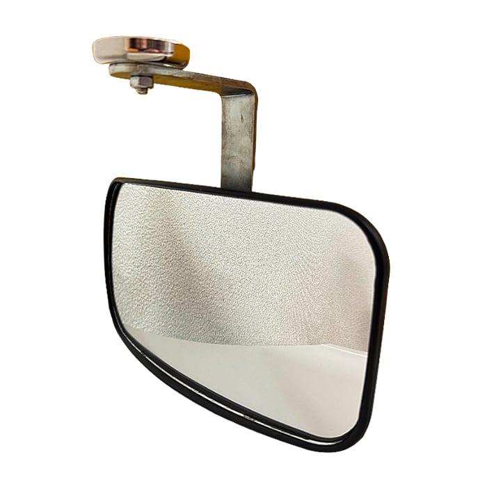 重機安全ミラー マグネット式の重機に後付け可能な補助ミラー AR-4304 重機,フォークリフト,カウンターリフトなどに取り付けるミラー ネオジウム磁石で簡単設置 アラオ AR4304,カーブミラー,農機具ミラー,バックミラー,サイドミラー 重機に後付け可能な補助ミラー 背面のボールジョイントにより、角度調整も行えます