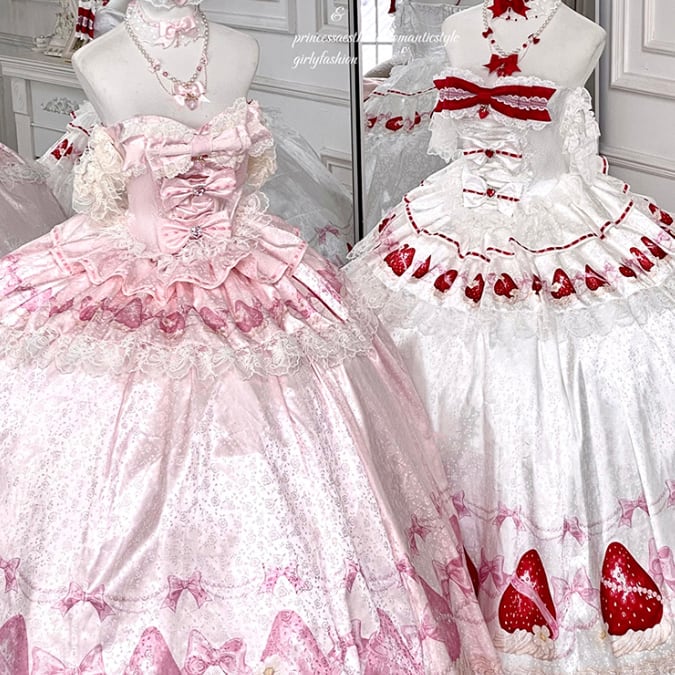 ゆめかわ♡全2カラー いちごのセパレートドレス set80☆ | ゆめ