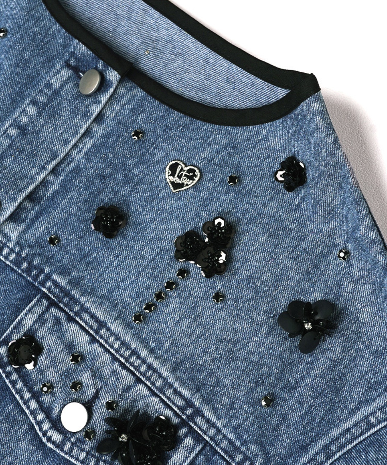 COOLAオリジナルビジューデニムジャケット　CQ-48006