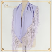 フラメンコ 衣装 シージョ ピキージョ パープル系 紫 無地 フレコ フリンジ トライアングル 三角形 軽い 薄い 装飾 飾り ダンス パーティ 発表会 コスチューム 軽量 薄手