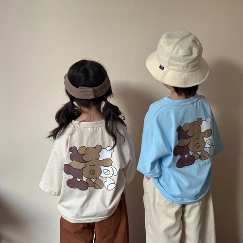 後ろ姿がかわいいくまさんTシャツ