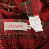 【日本製 フォークダンス衣装】レッド sisters シスターズ スカート 赤 チェック柄 花柄 緑 黄 レース チロリアン かわいい